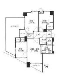 アルス洗足 6階 間取り図