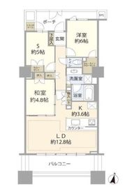 レジデンス・ザ・武蔵小杉 19階 間取り図