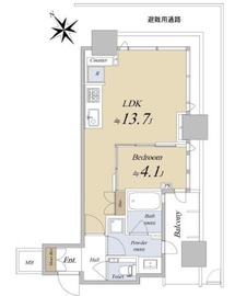 シティタワー武蔵小山 4階 間取り図