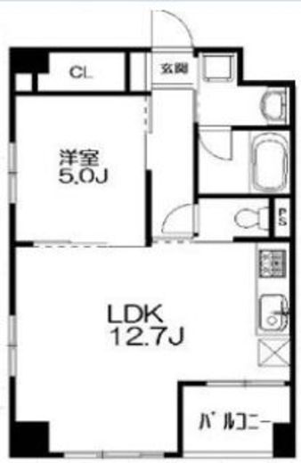ユーノ新宿柏木 504 間取り図