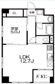 ユーノ新宿柏木 504 間取り図