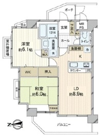 キャニオングランデ代々木公園 5階 間取り図