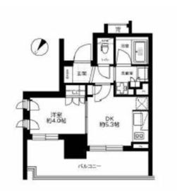 ライオンズアイル渋谷松濤 2階 間取り図