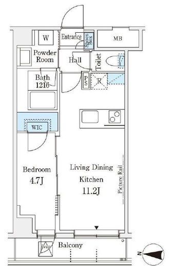 ラ・カーサ広尾 302 間取り図