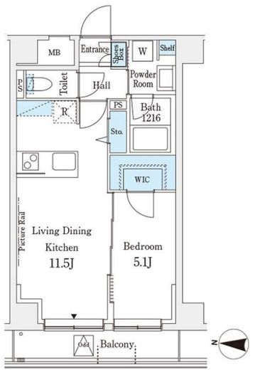 ラ・カーサ広尾 502 間取り図