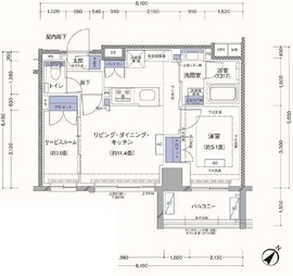 ラティエラ横濱大通り公園 806 間取り図