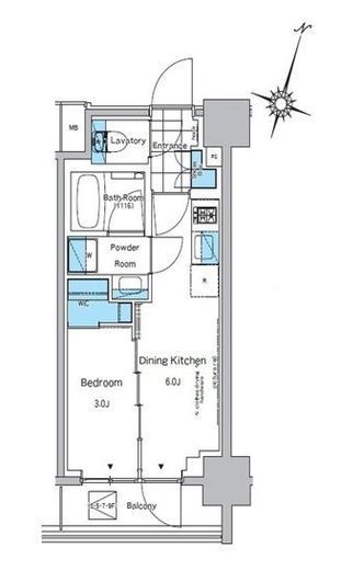 ルフォンプログレ神田プレミア 503 間取り図