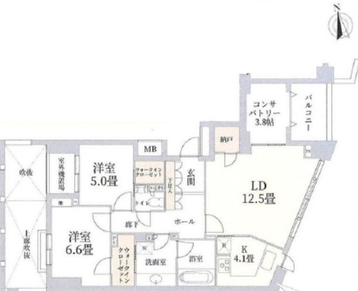 ノーツ目黒青葉台 4階 間取り図