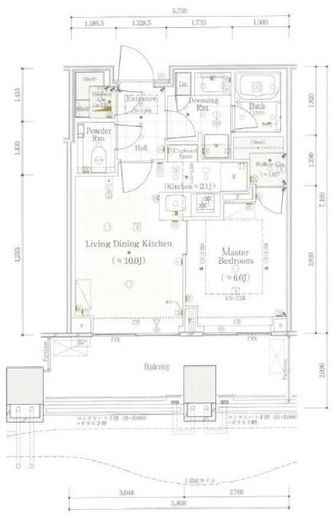 パークコート神宮北参道ザタワー 3階 間取り図