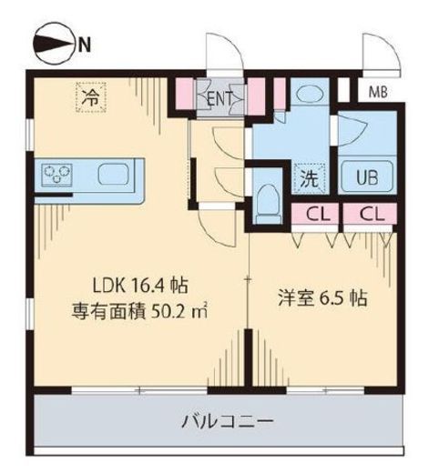 ウェスティング中野坂上 409 間取り図