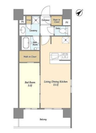 BluRock東神奈川 206 間取り図