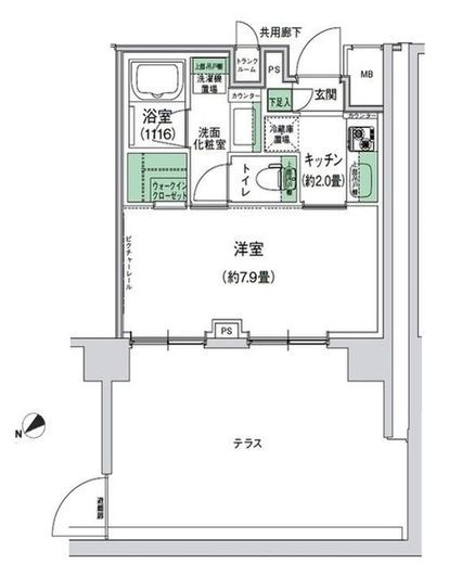 スタイリオ梶が谷 101 間取り図