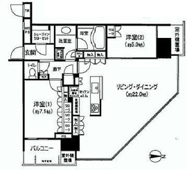 THE TOYOSU TOWER 17階 間取り図