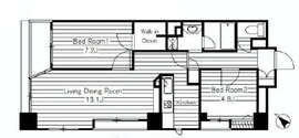 ムルーエ築地 1103 間取り図