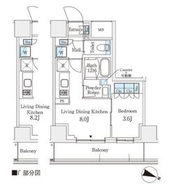 パークアクシス横浜阪東橋 909 間取り図