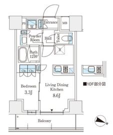 パークアクシス横浜阪東橋 211 間取り図