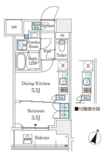 パークアクシス横浜阪東橋 914 間取り図