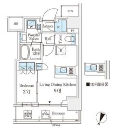 パークアクシス横浜阪東橋 216 間取り図