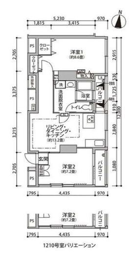 東雲キャナルコートCODAN 12-1210 間取り図
