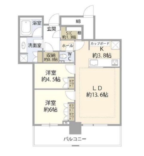 ザ・タワー横浜北仲 5階 間取り図