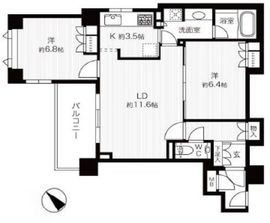 アルス代々木参宮橋コートアデリオン 2階 間取り図