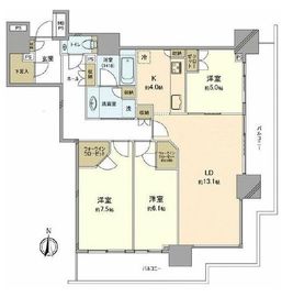 ベイクレストタワー 8階 間取り図