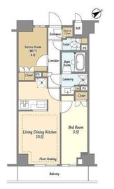 市谷台町坂フロント 406 間取り図