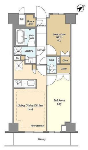 市谷台町坂フロント 602 間取り図