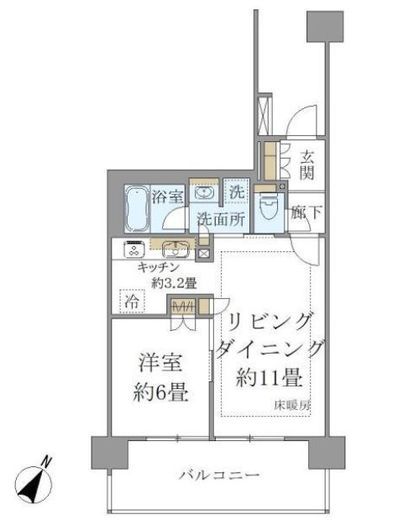 ブリリアシティ石神井公園アトラス 1階 間取り図