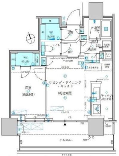 パークタワー勝どきミッド/サウス 17階 間取り図