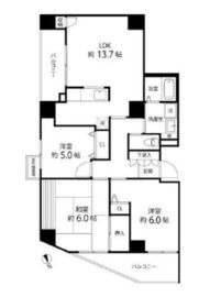 T's garden東陽町 (ティーズガーデン東陽町) 502 間取り図