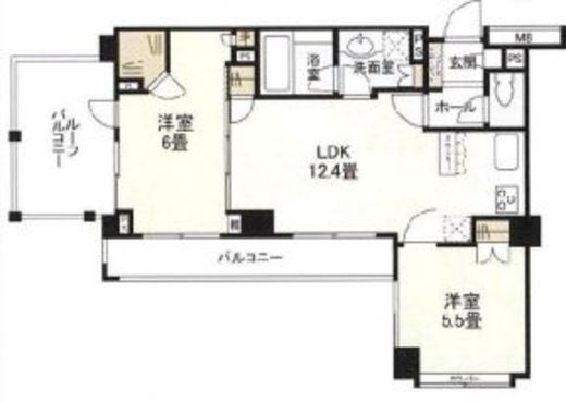 クオリア恵比寿サウス 5階 間取り図