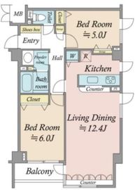 グランツオーベル小石川 1階 間取り図