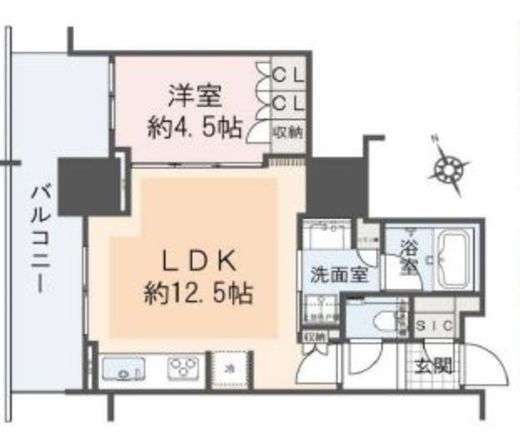 ブランズタワー芝浦 5階 間取り図