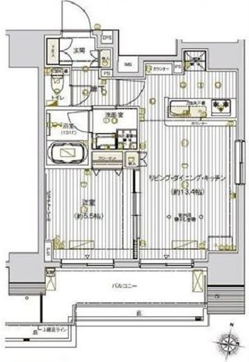 ヴァレッシア上野North CityⅡ 9階 間取り図