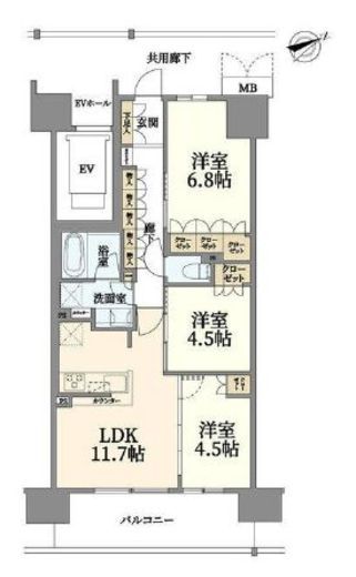 プレミスト葛西 10階 間取り図
