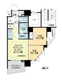 ライオンズ東京三ノ輪ミレス 4階 間取り図