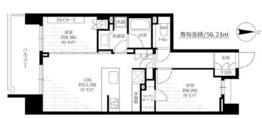 パークナード経堂 2階 間取り図