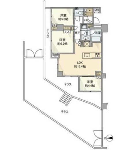 ブリリア久が原 1階 間取り図