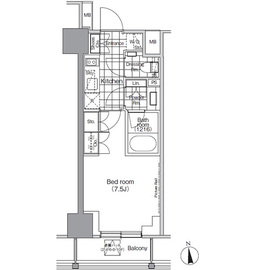 パークハビオ門前仲町 202 間取り図