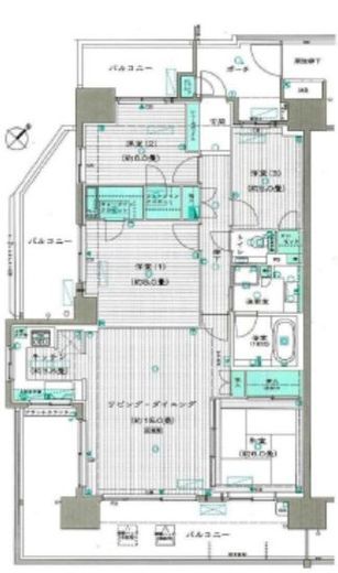デュオシティイースト 14階 間取り図