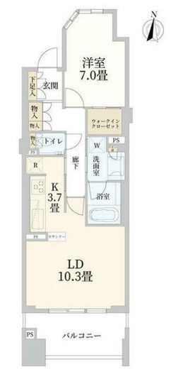 ウエストレジデンス大崎 17階 間取り図