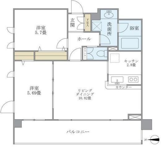 プレミアコンフォート高井戸 201 間取り図