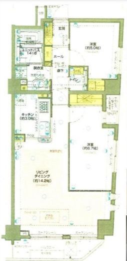 グリーンパーク日本橋 6階 間取り図