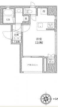 KDXレジデンス神田 1101 間取り図