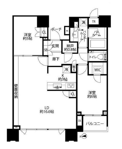ドゥ・トゥール 41階 間取り図