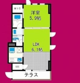 ザ・トライベッカ 401 間取り図