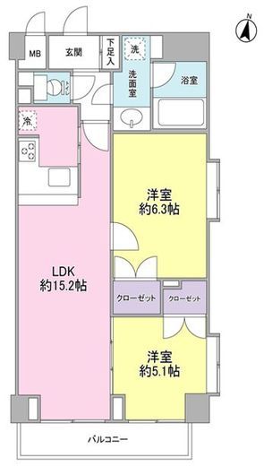 グランハイツ南雪谷 129 間取り図