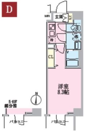 ルネサンスコート文京白山 404 間取り図