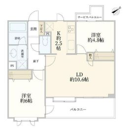 東急ドエルアルス高田馬場諏訪の杜 2階 間取り図